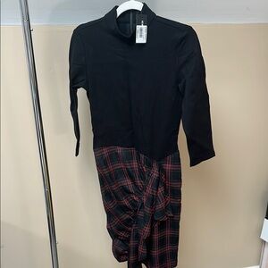 Kenneth Cole Black and Red Plaid Women's Dress, 4